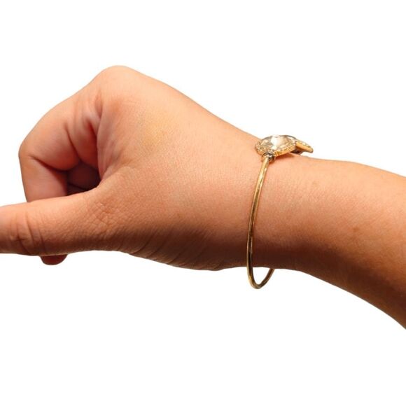 Sparkling Crystal Open Top Cuff Bangle - Picture 10 of 15